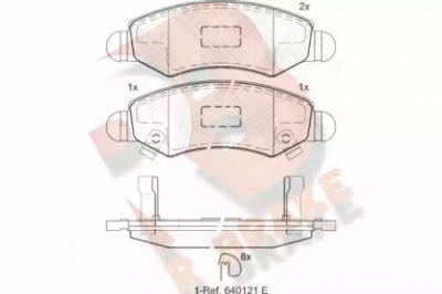 R BRAKE rb1731 -  Комплект тормозных колодок, дисковый тормоз